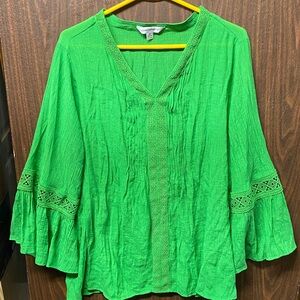 Counterparts Vibrant Green Lace Blouse